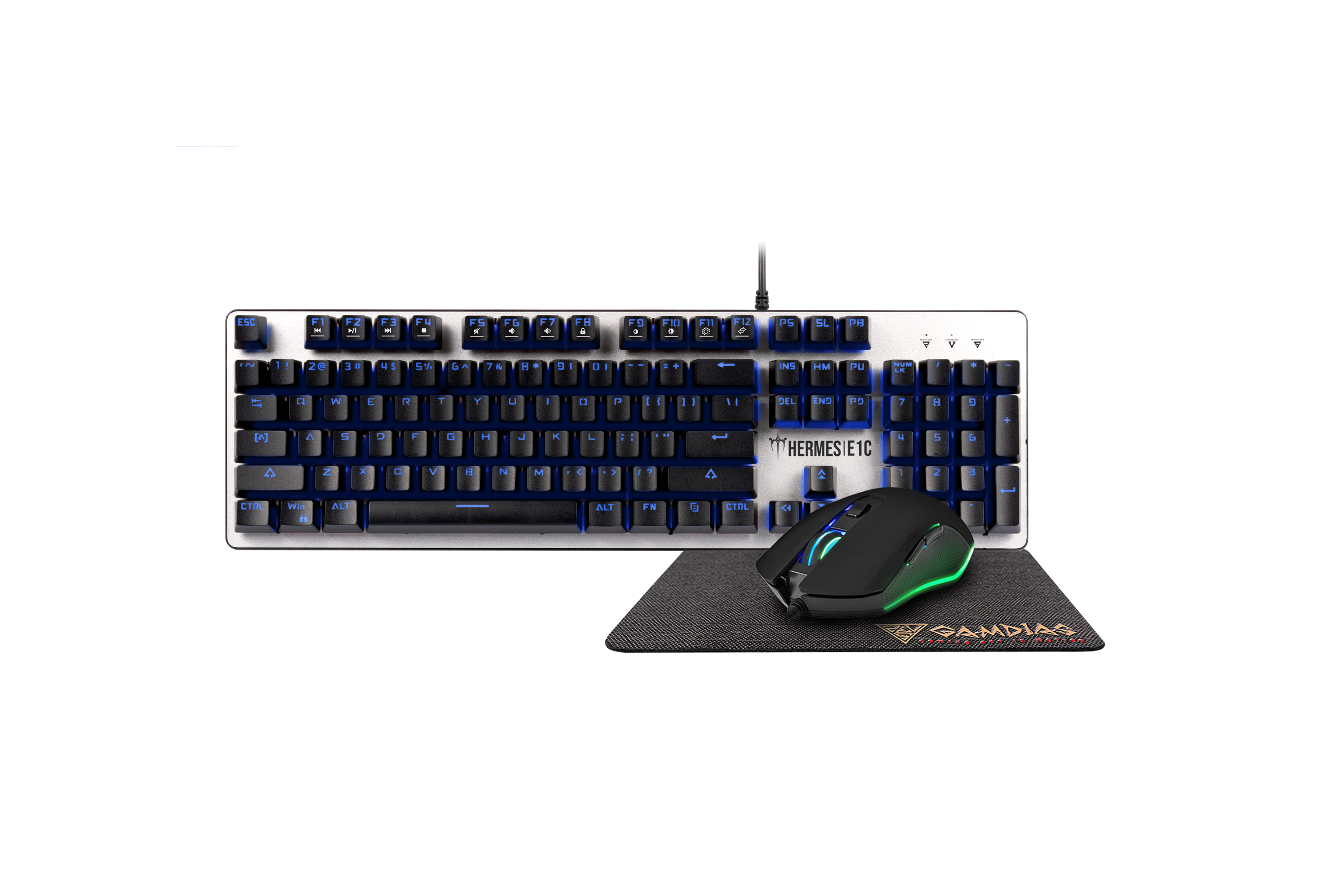 01 کیبرد و ماوس گیم دیاس Hermes E1C