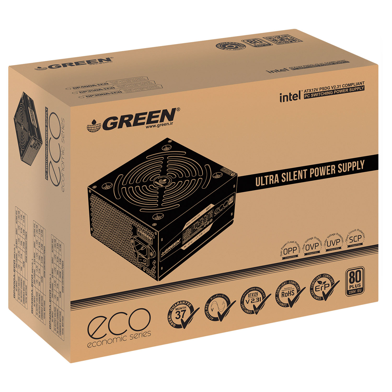 منبع تغذیه گرین مدل GP350A-ECO Rev3.1 - Image 9