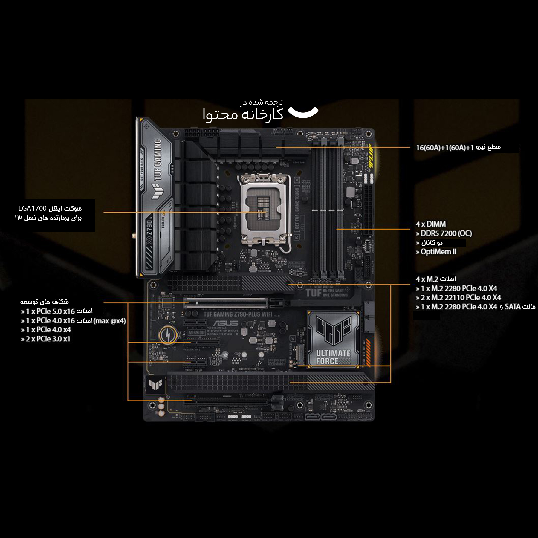 مادربرد ایسوس مدل TUF GAMING Z790-PLUS WIFI - Image 6