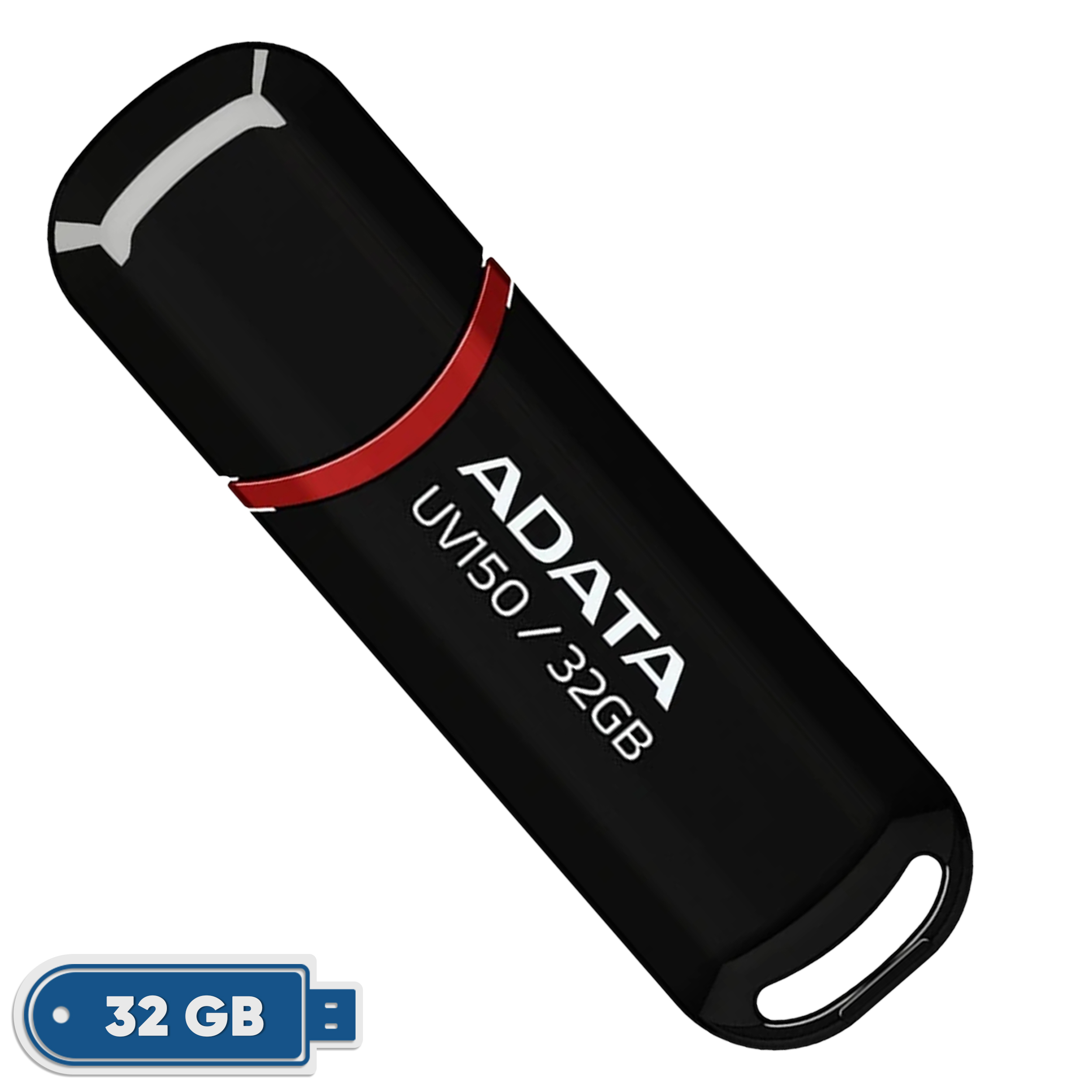 فلش مموری ای دیتا مدل UV150 ظرفیت 32 گیگابایت با رابط USB 3.2 Gen1، سرعت خواندن 90 مگابایت بر ثانیه، سرعت نوشتن 40 مگابایت بر ثانیه، طراحی درپوشدار و سازگار با ویندوز، مک و لینوکس - Image 2